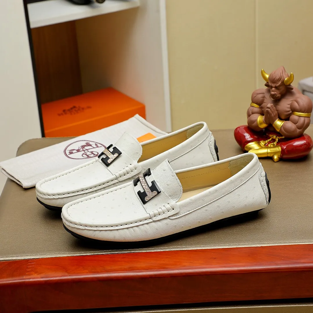 Men's shoes 💰360 🕷🕷【HERMES】The same style as Hermès counters🇨🇳Classic slip-on shoes 1:1 mold opening💯Original quality🍓Using imported first-layer cowhide🍅Pigskin lining🌶🌶Super high-end men's leather shoes🇨🇳Solid and stable Very special🍇color, optional! Code number 38-45……